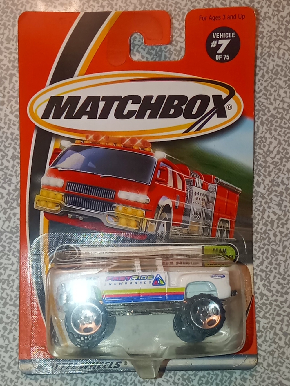 Mattel Wheels Matchbox #7 Chevy Silverado 4x4 Pickup Team Tundra Original Pack